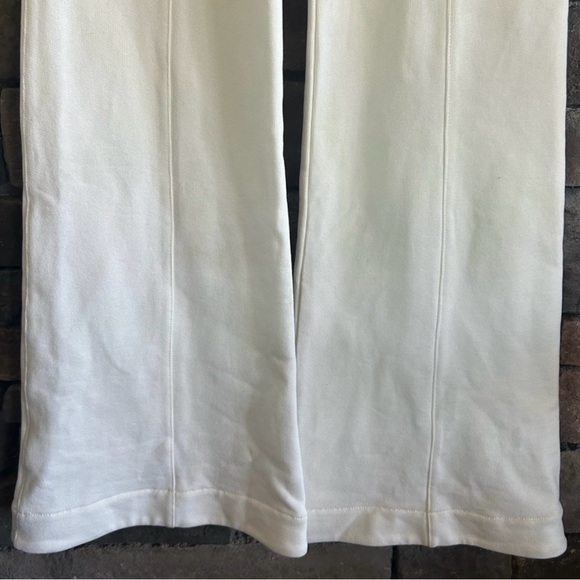 AZ FACTORY NWT ORGANIC COTTON SEACELL BLEND FLARE PANTS WHITE | Size L - Picture 7 of 14